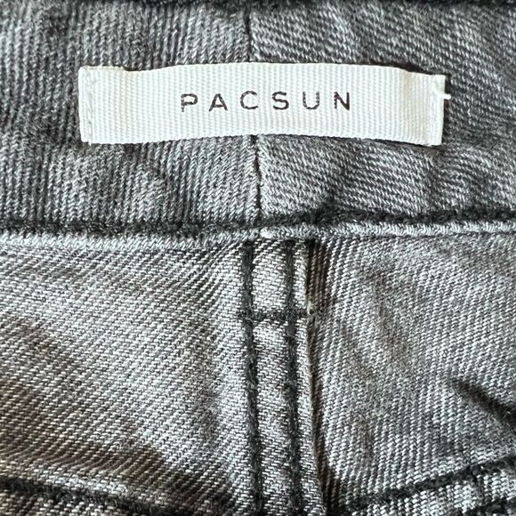 PacSun mom shorts distressed jean black wash denim size 25 - Picture 5 of 13